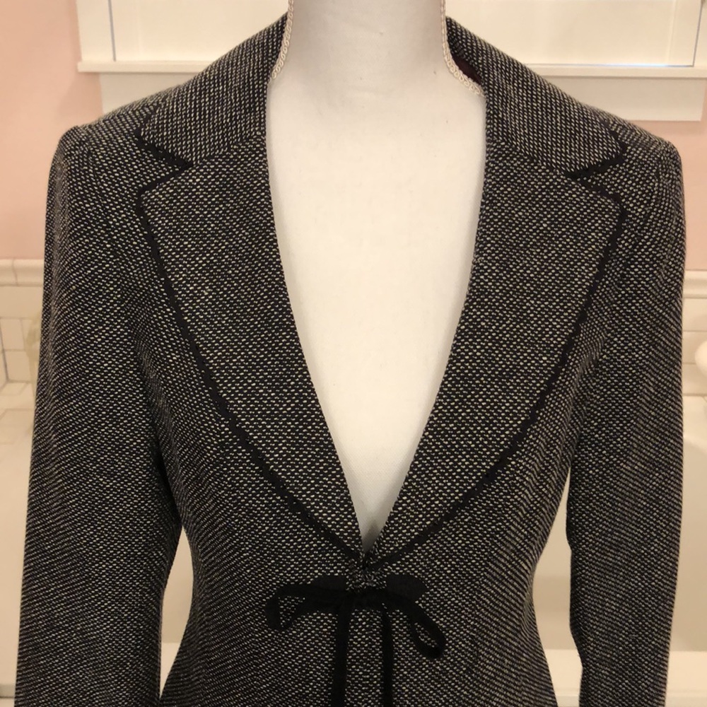 Nanette Lepore black and white tweed jacket, size 8